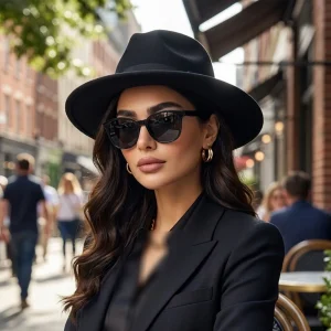 عینک آفتابی پروانه ای مشکی مدل 3391-Blc